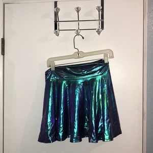 Holographic Skater Skirt